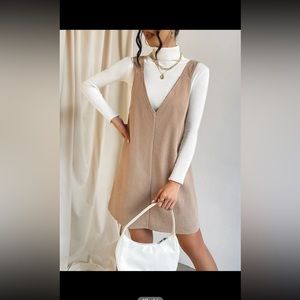 V neck overalls dress